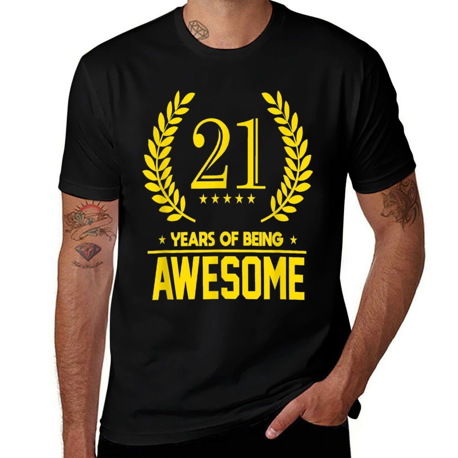 21 Years of Being Awesome 21st Birthday Vintage Vintage-inspired T-Shirt