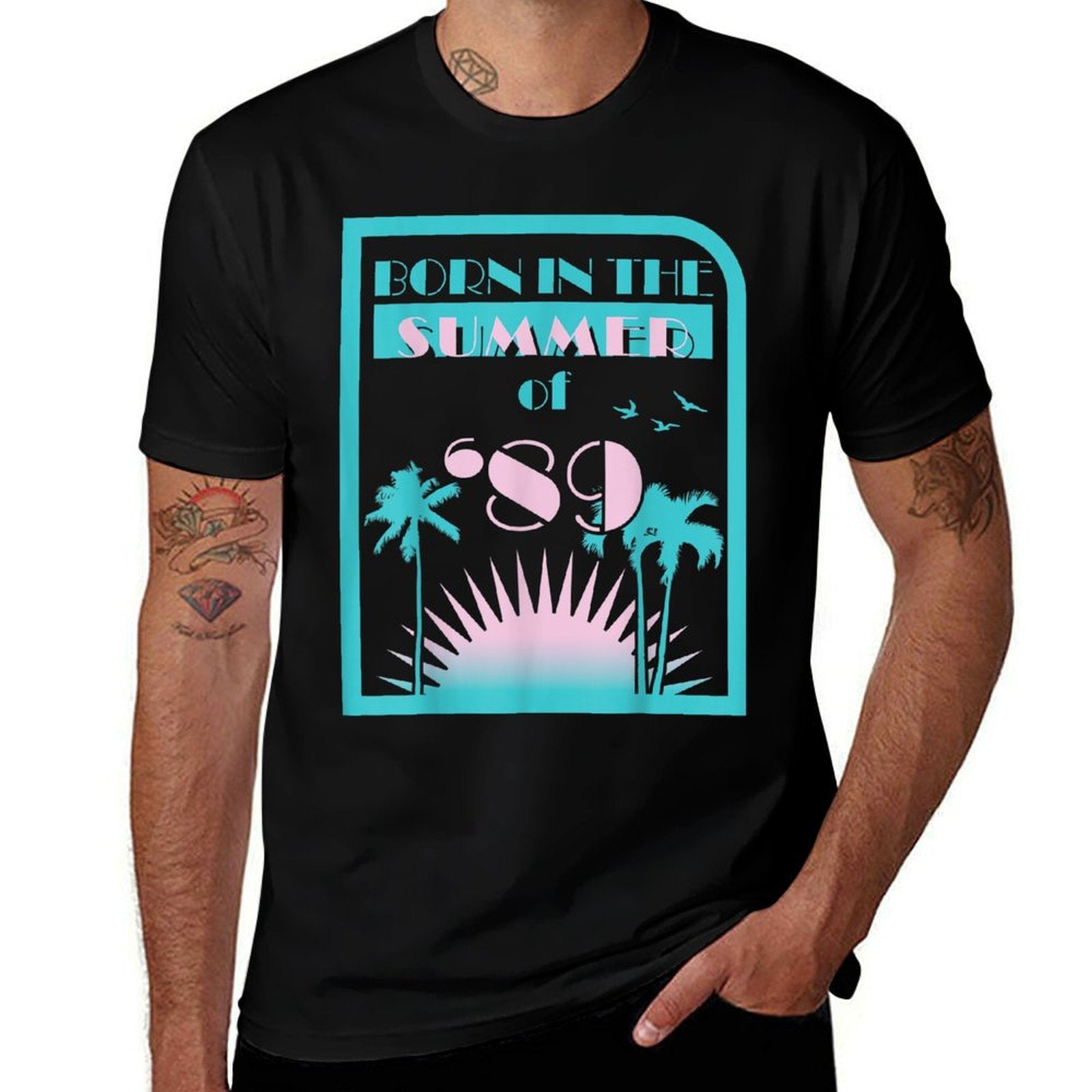 30th Birthday Tshirts for Women Men Born in The Summer of 89 Moisture-wicking T-Shirt