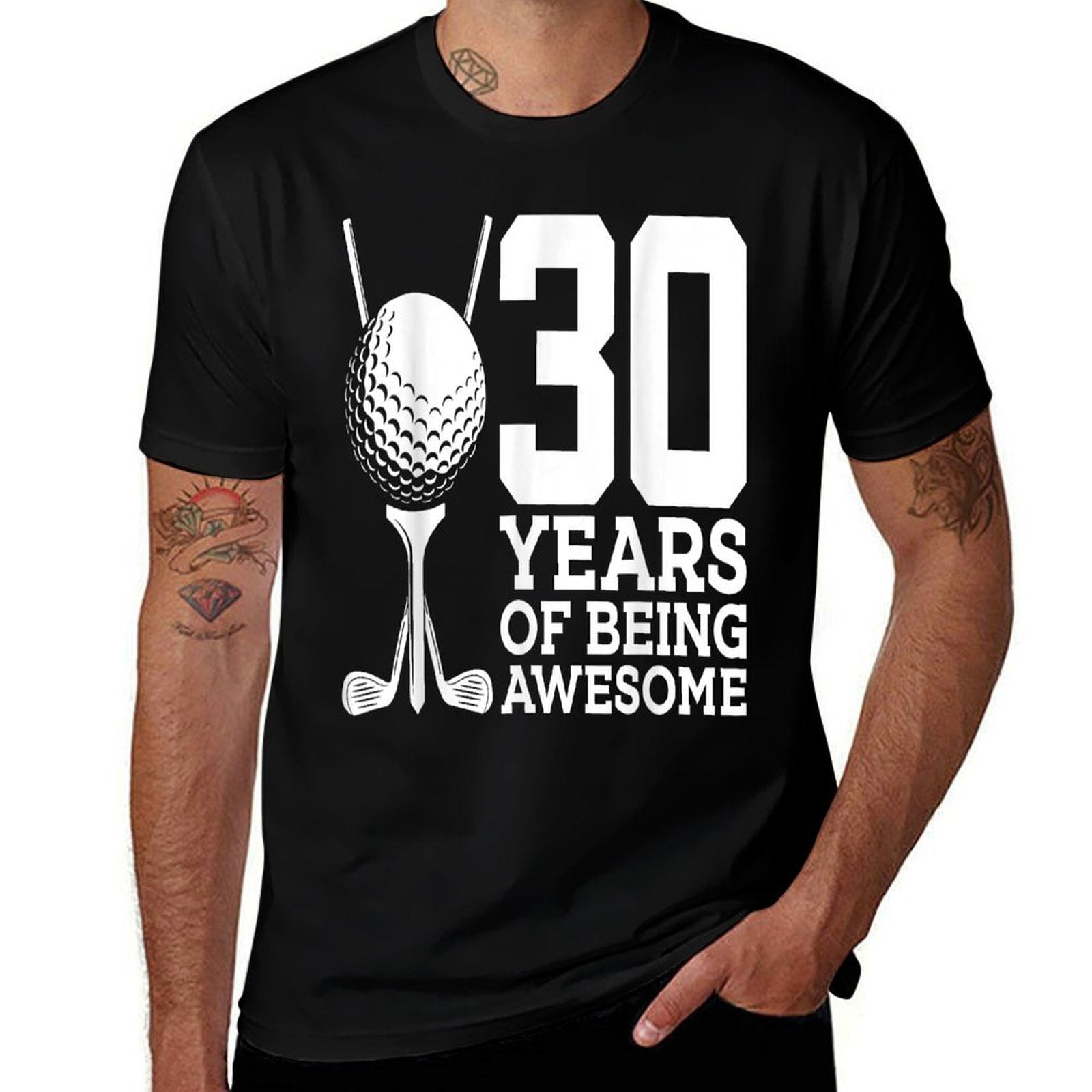 30 YEARS OF BEING AWESOME GOLF 30TH BIRTHDAY Vintage-inspired T-Shirt