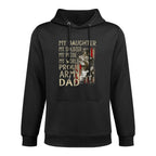 My Daughter My Soldier Hero Proud Army Dad Military Father Durable Construction Hoodie