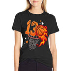 13th Birthday Basketball Thirteen Year Old Basketball Boy  Versatile T-Shirt