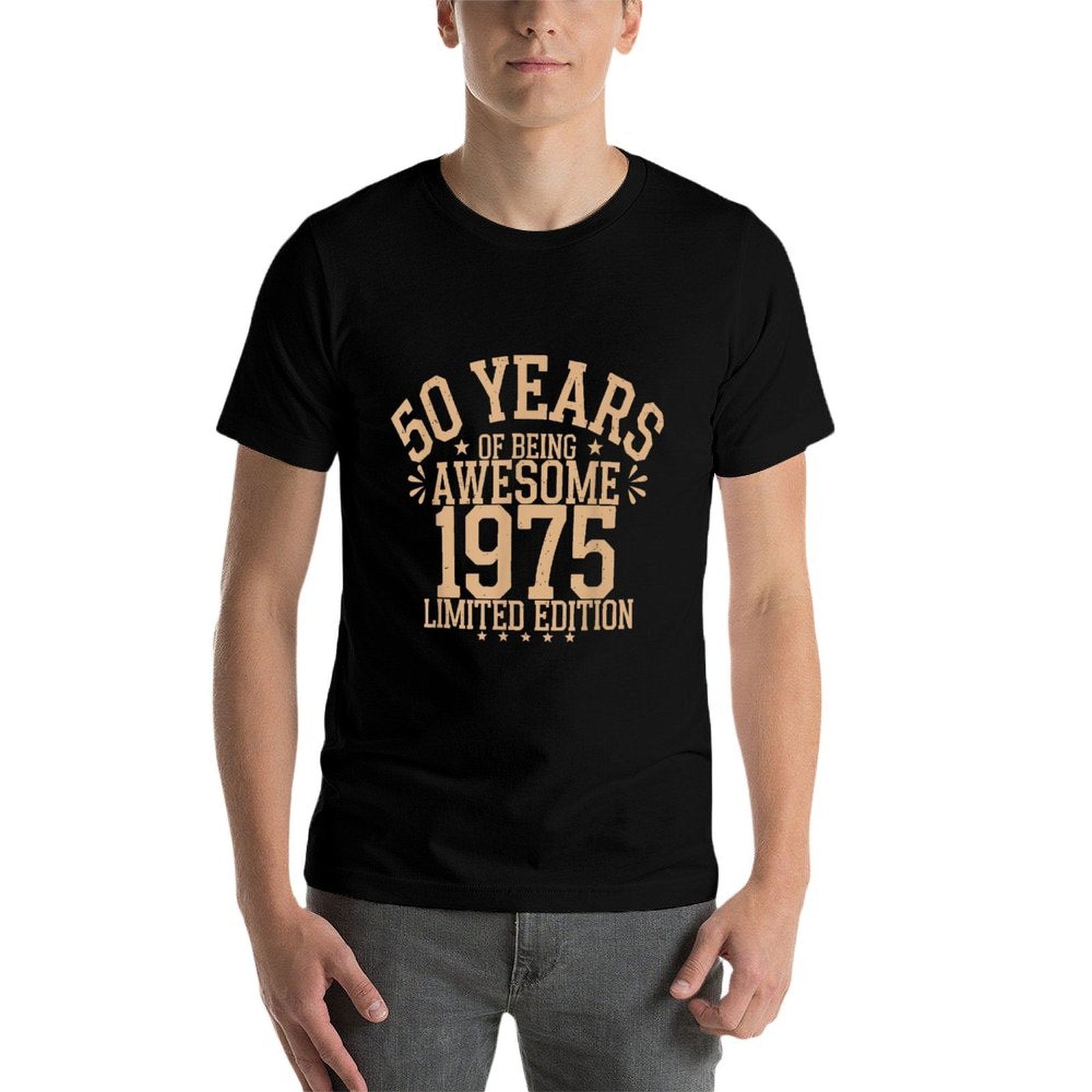 50 Year Birthday Decorations Men Gag 50yr 1975 50th Birthday  Trendy Pattern T-Shirt