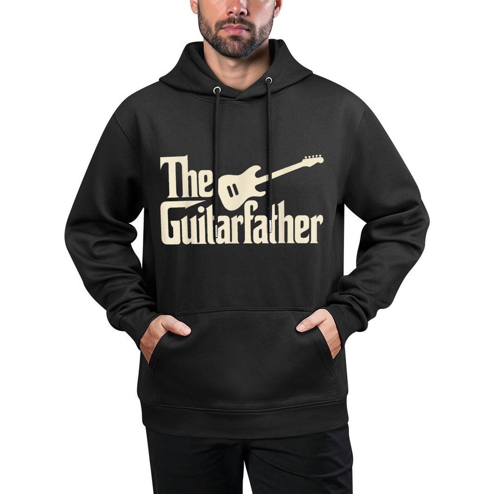 Fathers Day The Guitar-father Guitarist Dad Family Matching Breathable Fabric Hoodie