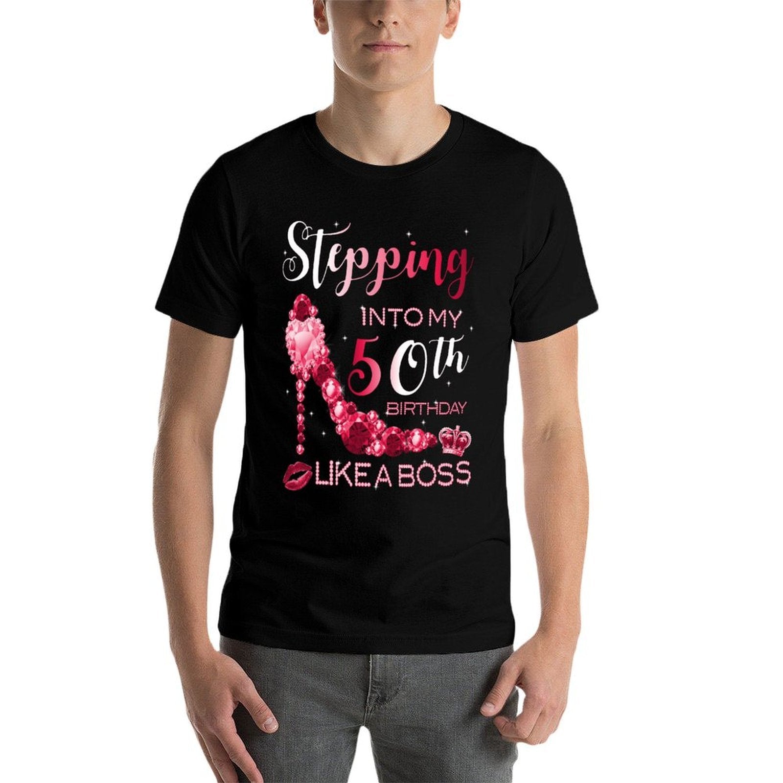 50th Birthday Women Tourmaline Birthstone October Gift  Cotton T-Shirt