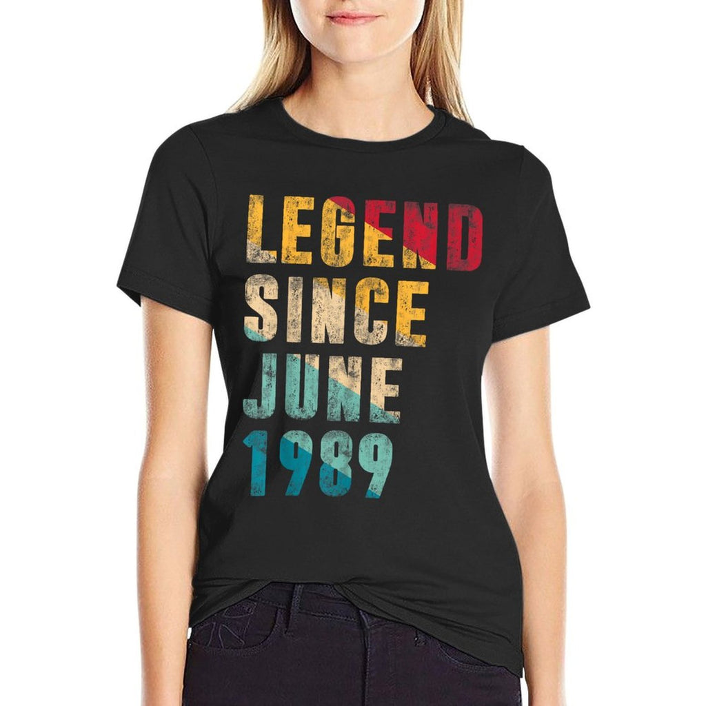 35 Years Old Bday Gifts Legend Since June 1989 35th Birthday  Quick-drying T-Shirt
