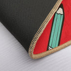 Pencil Power Red Pattern  Dirt-Trapping Bath Mat