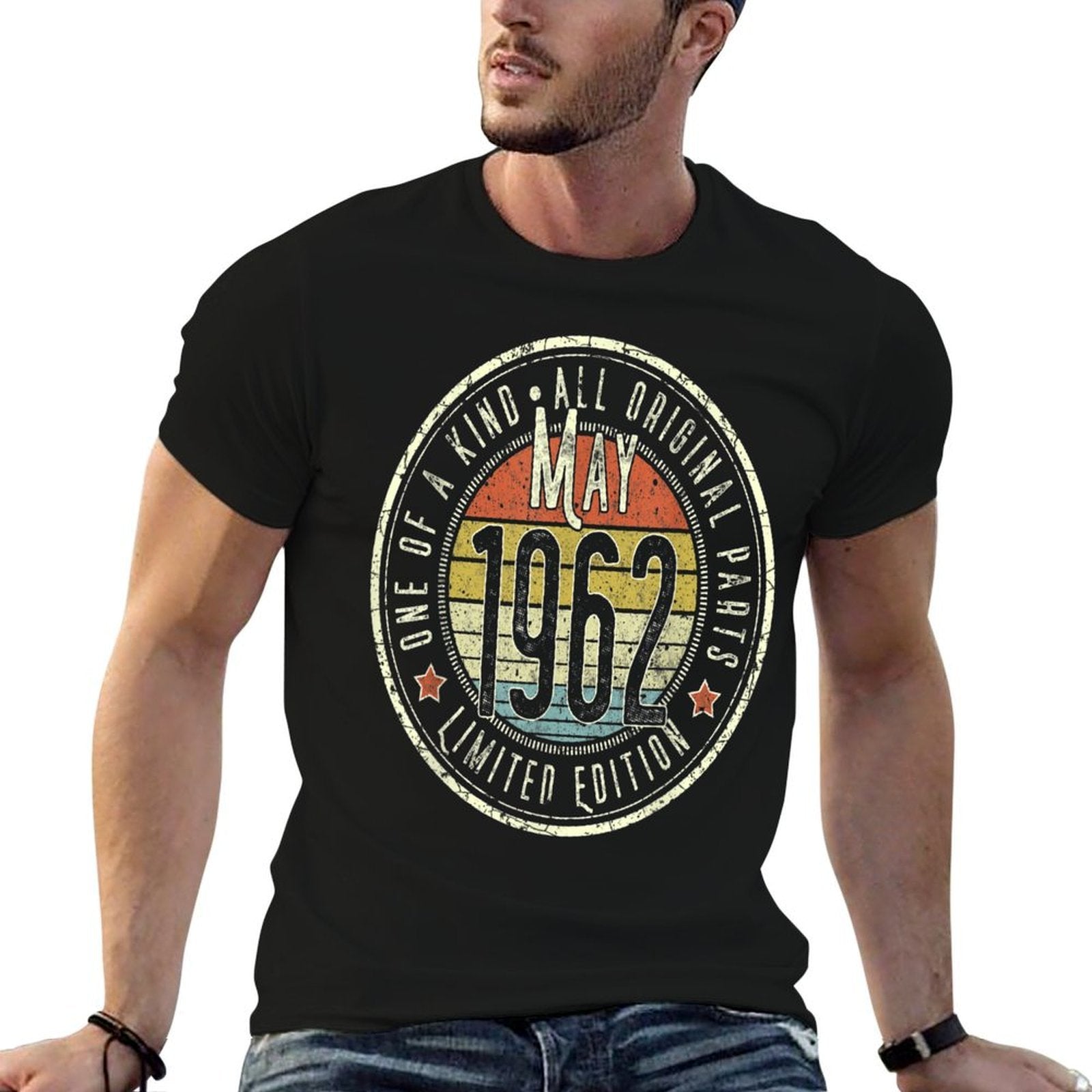 60 Year Old May 1962 Limited Edition 60th Birthday  High-quality Stitching T-Shirt