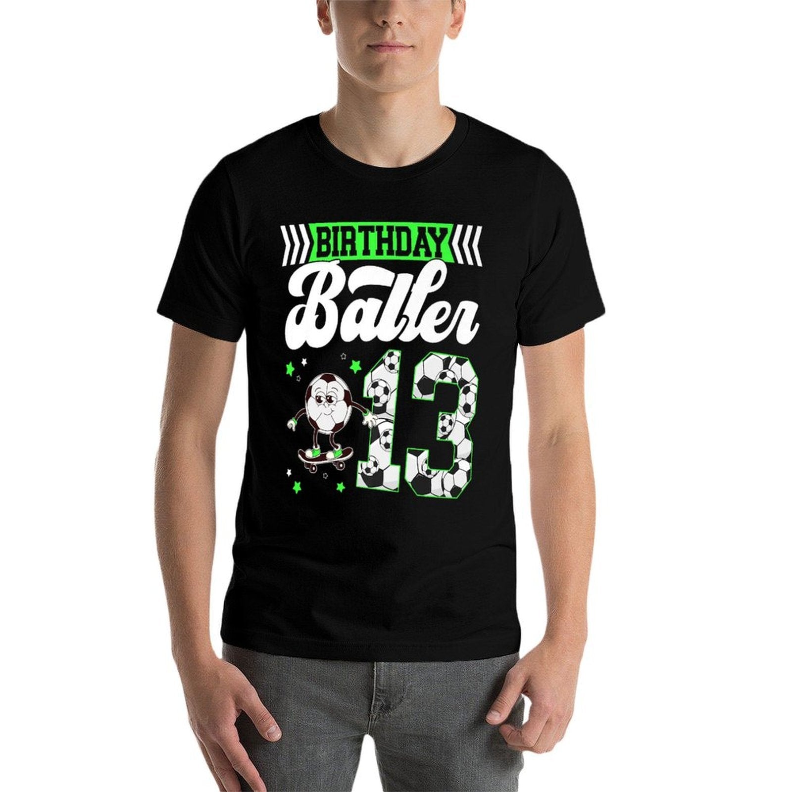 13th Soccer Birthday Party Thirteen Year Old Soccer Player Premium  Vintage-inspired T-Shirt