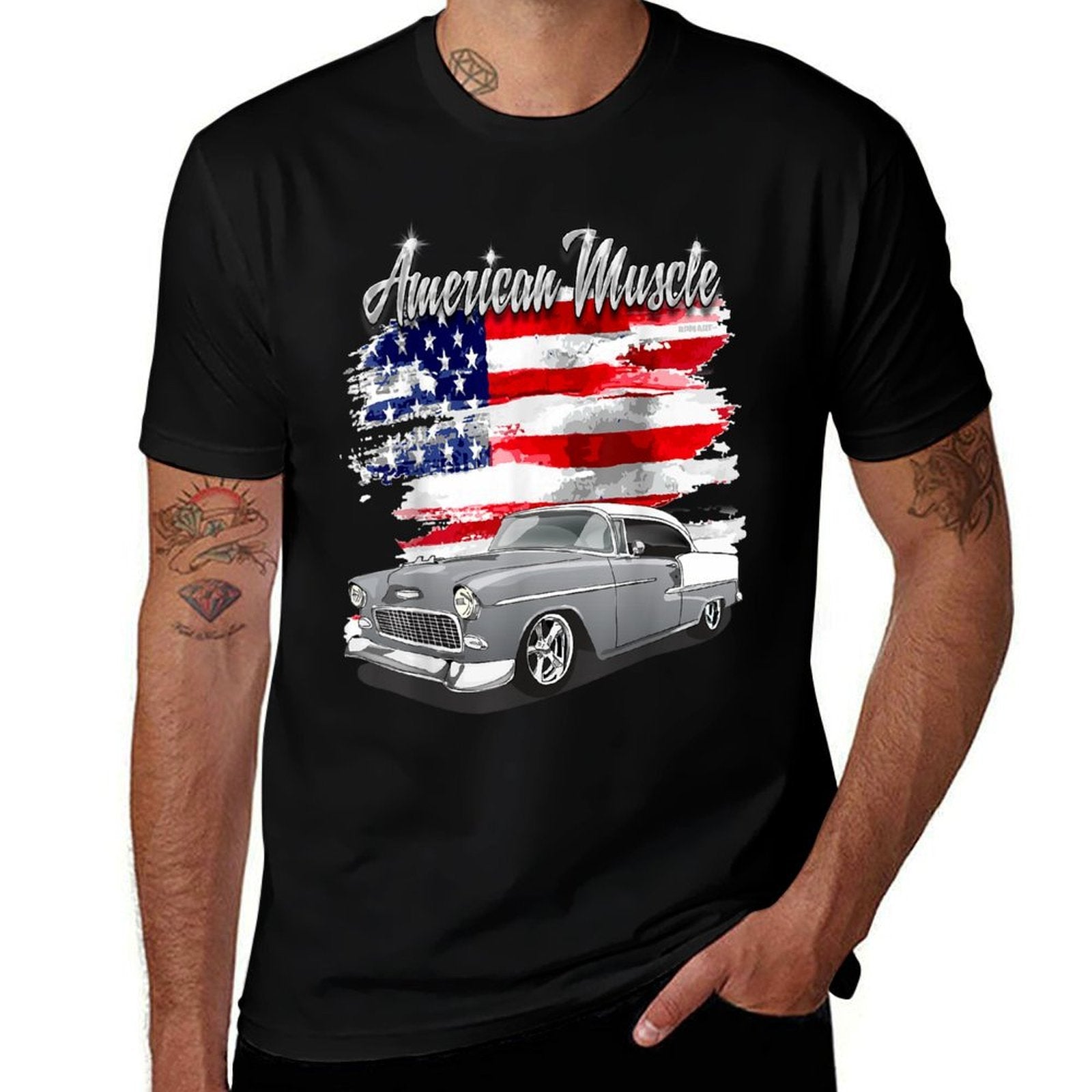 1955 55 Chevys Bel Air Classic Vintage Muscle Car  Versatile T-Shirt