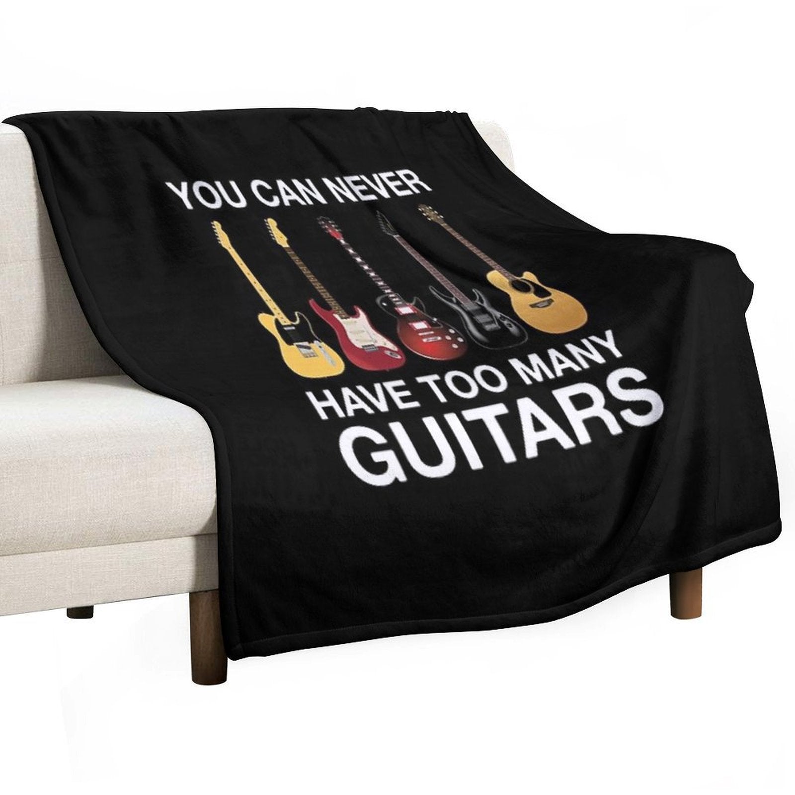 You Can Never Have Too Many Guitars Anti-pilling Throw Blanket