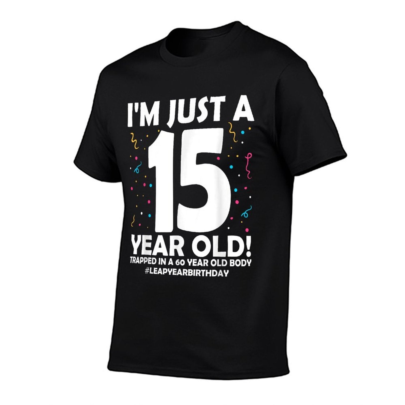 60 Years Old Birthday Leap Year 15 Dad Mom 60th Birthday  Slim-fit Cut T-Shirt