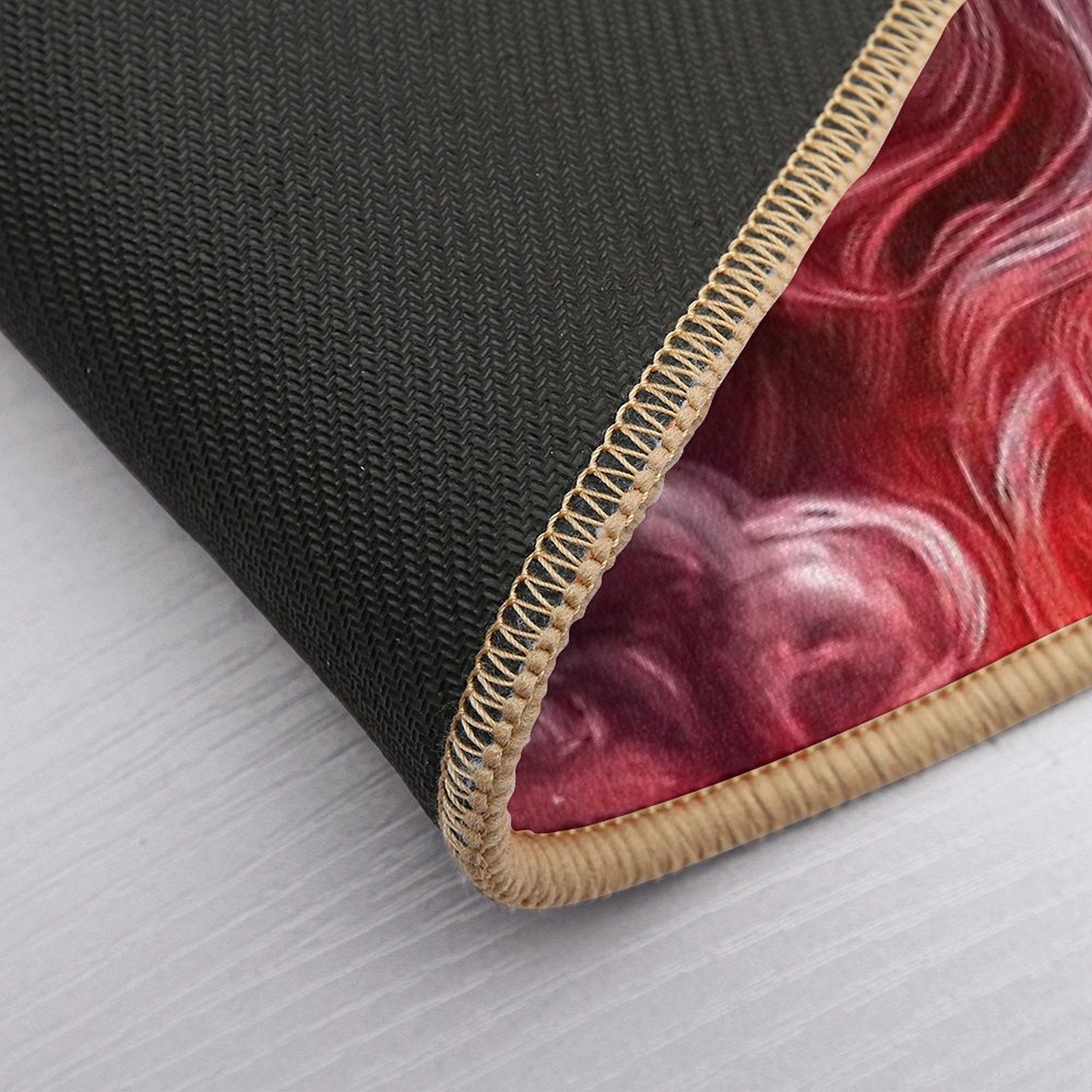 Giant Animal Flaming Ram God Confronted Warrior Fiery Realm  Anti-Trip Bath Mat