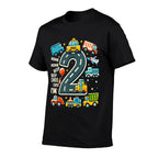 2 Year Old Transportation Birthday Boy 2nd Toddler Truck Car  Eco-friendly Material T-Shirt