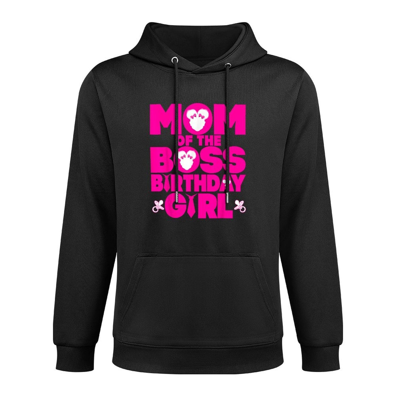 Mom Of The Boss Birthday Girl Baby Family Decorations Adjustable Hood Hoodie