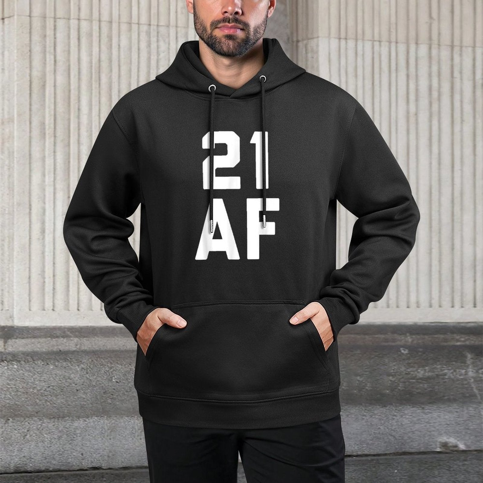 21 AF - 21st Birthday Men Women Twenty One Gift Easy Care Hoodie