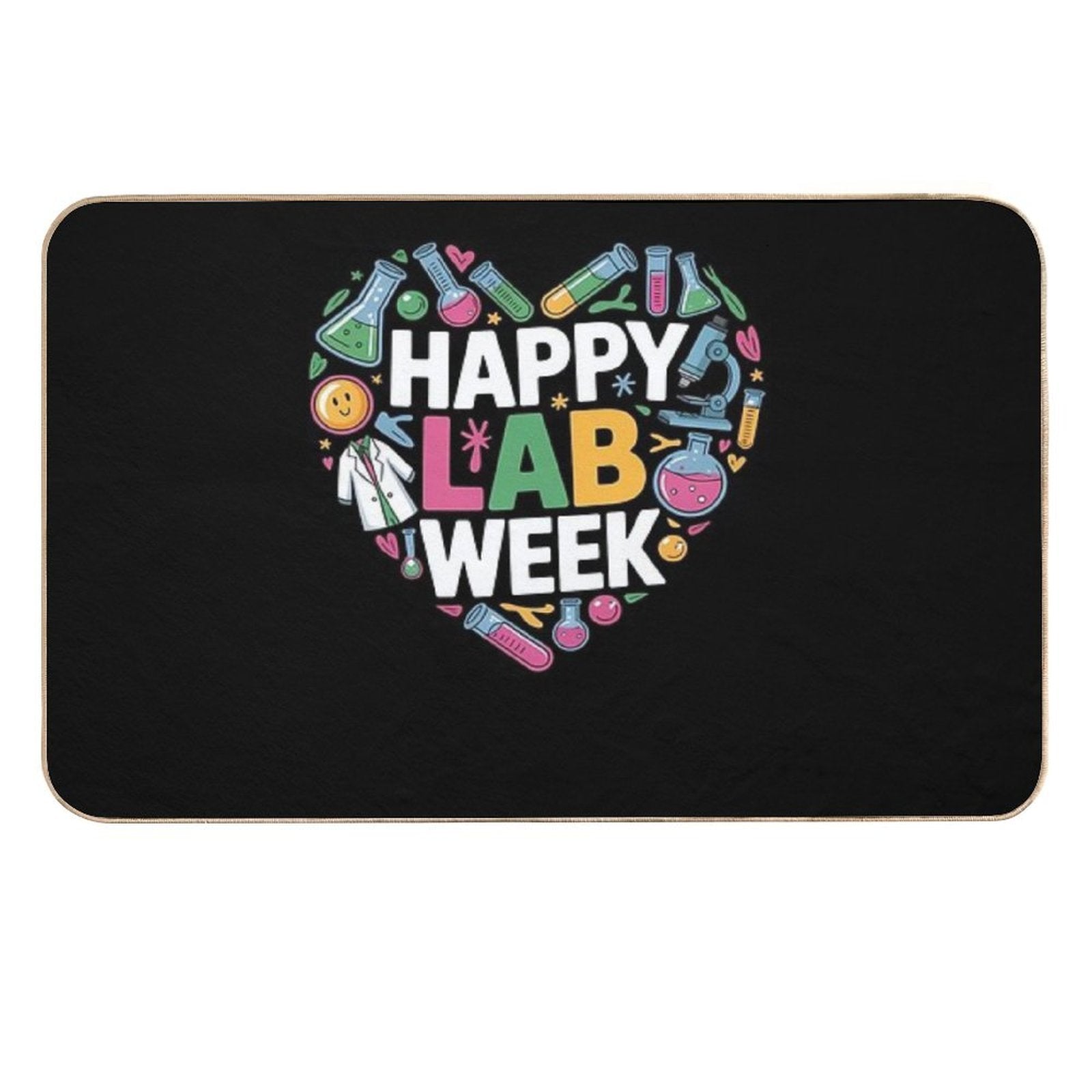 Happy Lab Week 2025 Medical Lab Tech Laboratory Technician  Dirt-Trapping Bath Mat
