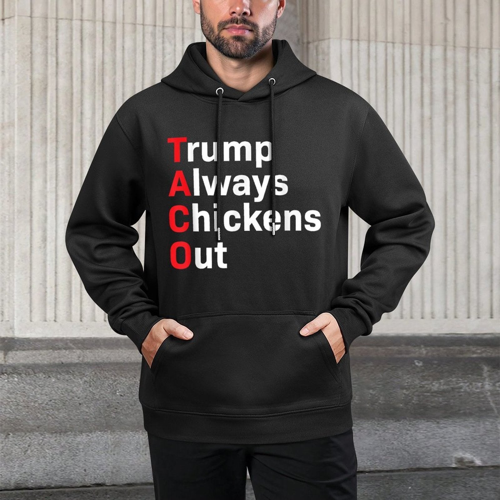 Funny Taco Trump Always Chickens Out Versatile Streetwear Hoodie