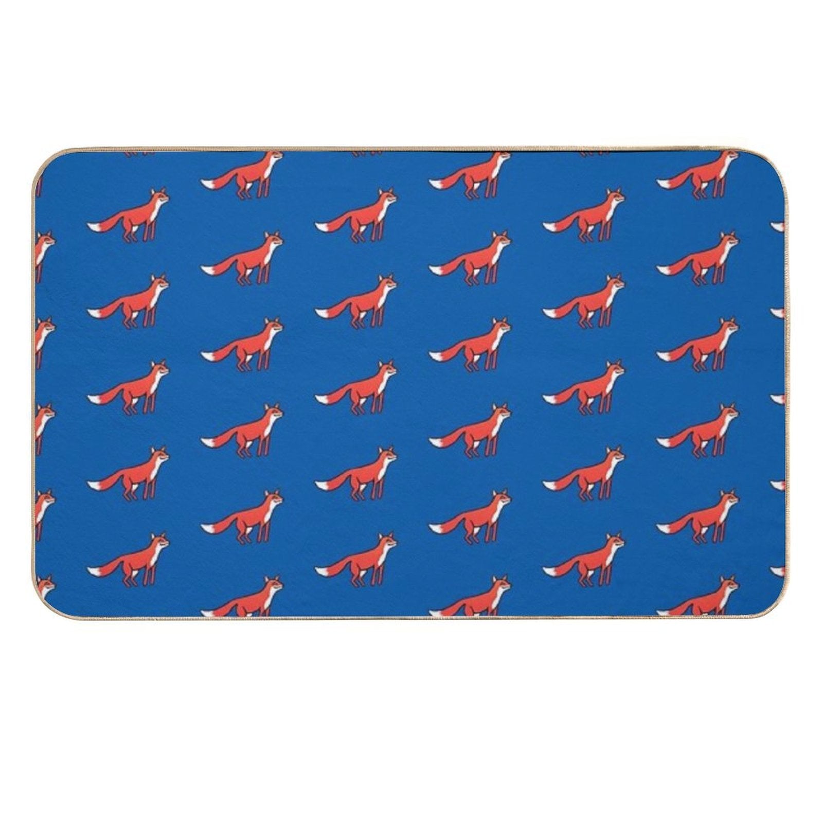 Stargazing - Fox in The Night - Linocut by Francesca Whetnall  Multi-Purpose Bath Mat