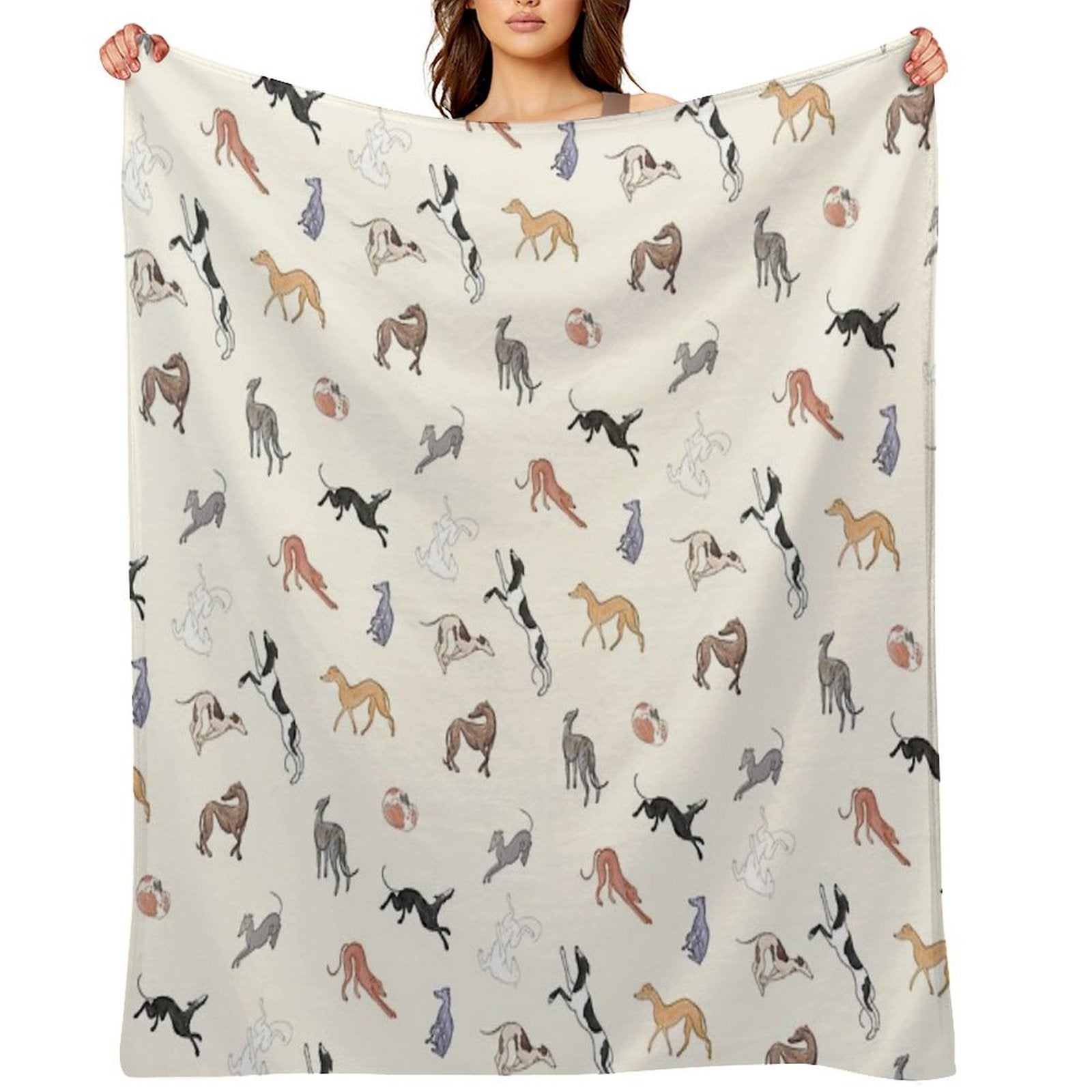 Greyhound Love - Adopt Wrinkle-free Throw Blanket