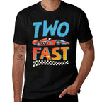2 Fast Race Car Two Year Old Birthday Boy Racing 2nd Bday  Odor-resistant T-Shirt