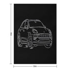 Porsche Macan GTS Machine-washable Throw Blanket