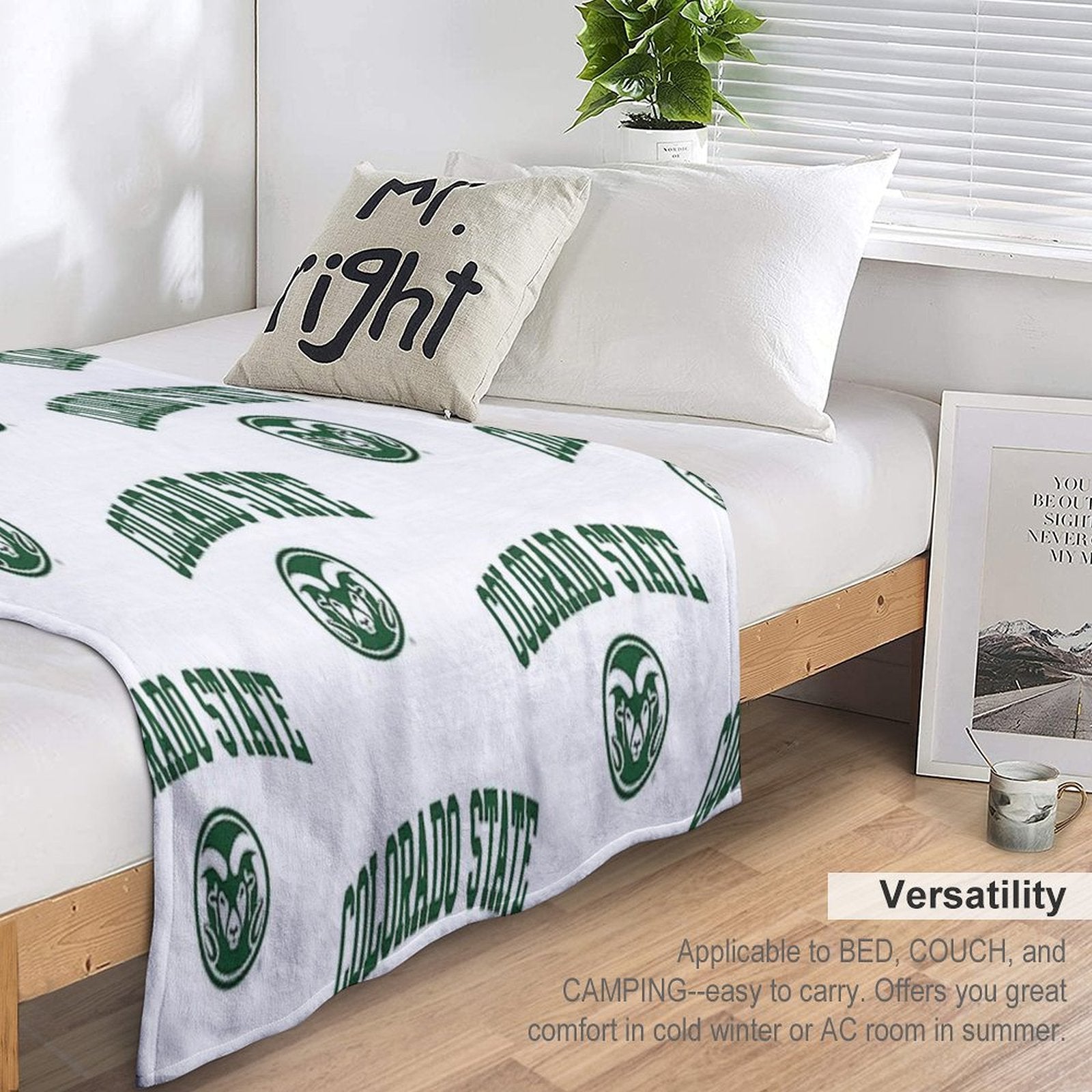 Colorado State University Machine-washable Throw Blanket