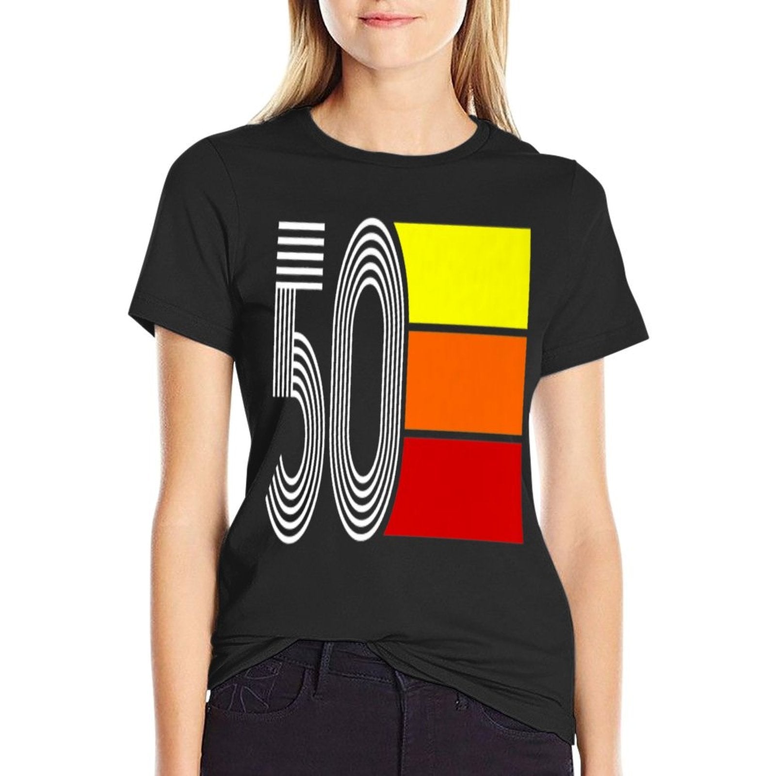50th Birthday for Men Women - Retro 50 Premium  Tagless Design T-Shirt