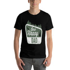 One Happy Dad Matching Family Birthday Party Camping  Summer-ready Fabric T-Shirt