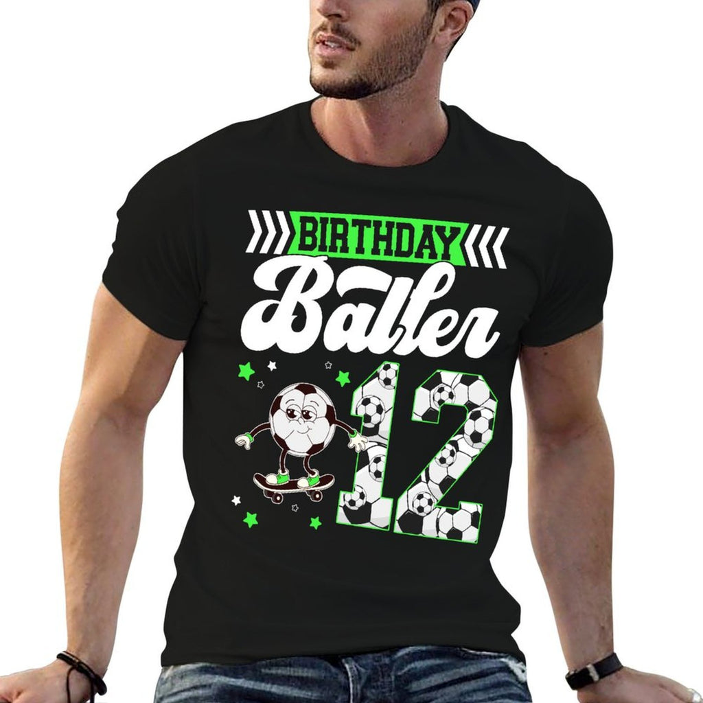 12th Soccer Birthday Party Twelve Year Old Soccer Player  Eco-friendly Material T-Shirt
