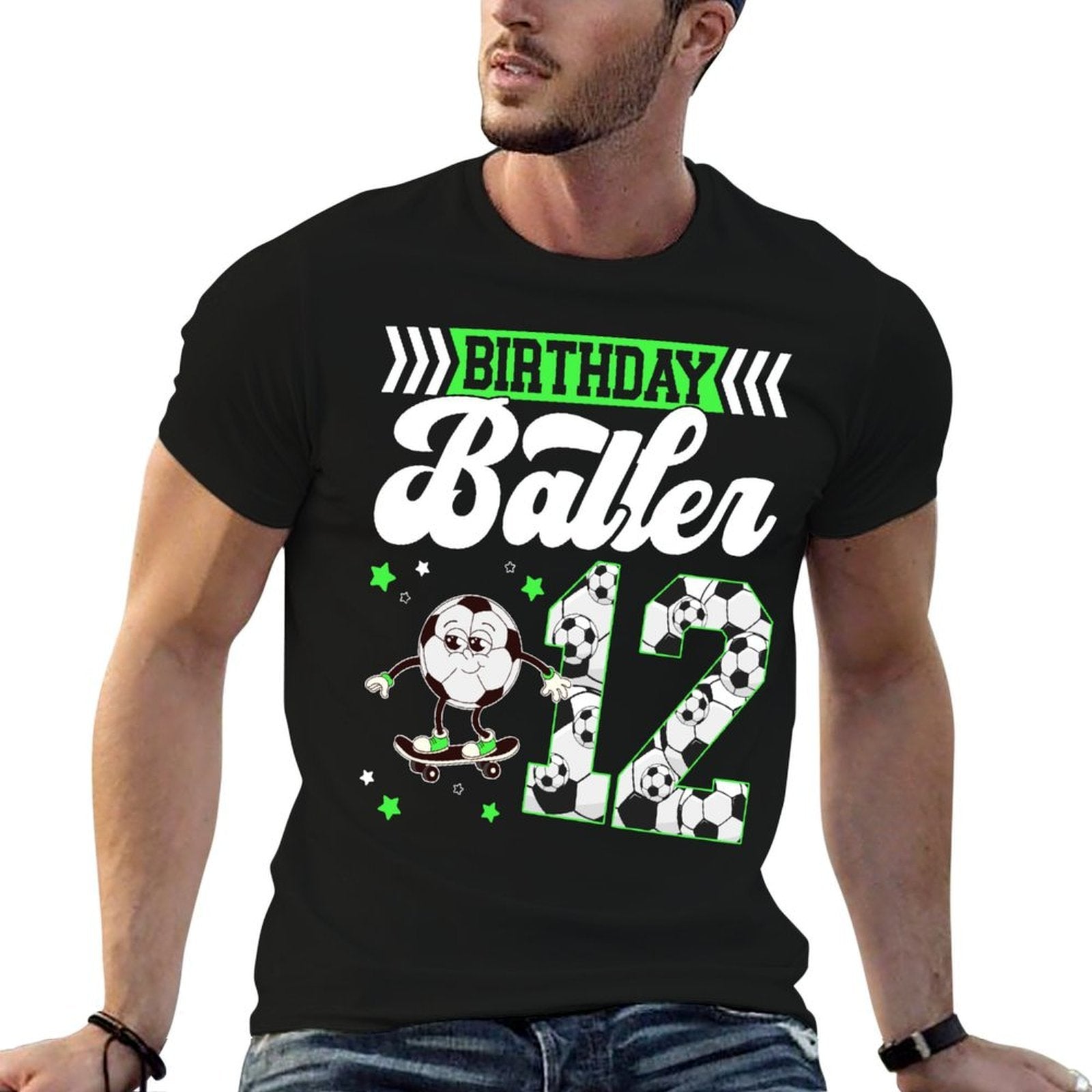 12th Soccer Birthday Party Twelve Year Old Soccer Player  Eco-friendly Material T-Shirt