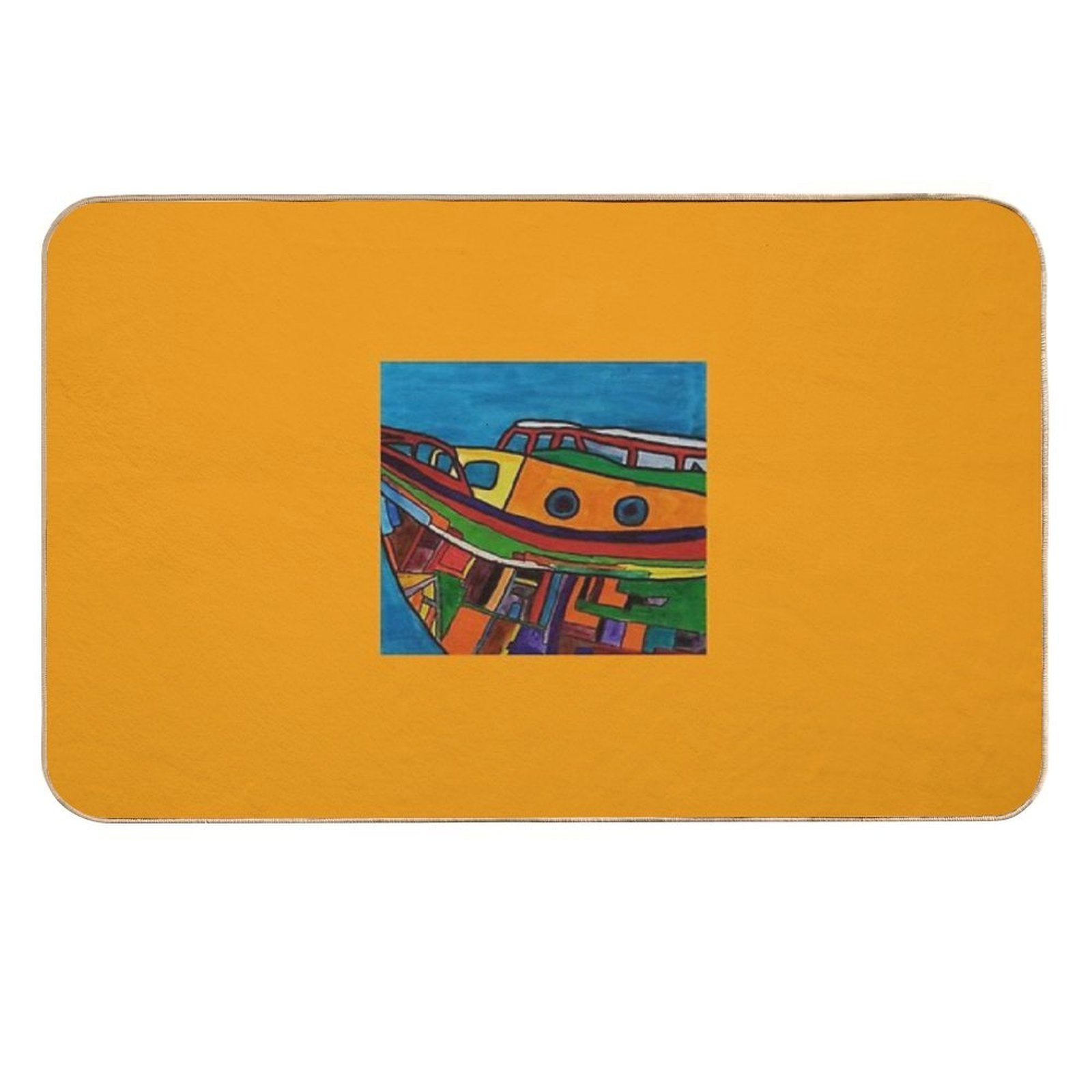 Boat Scene  Pet-Safe Bath Mat