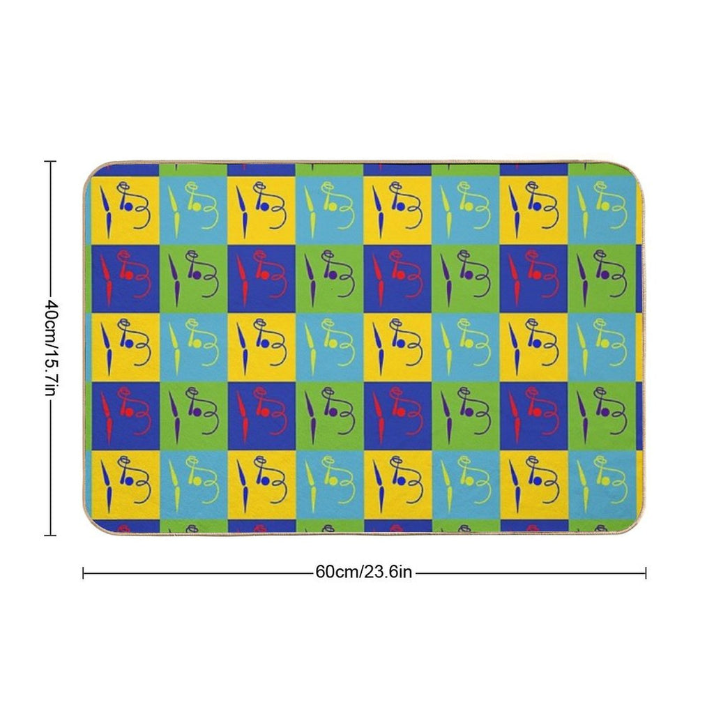 Olympic Sports Series Classic Colored Art Gymnastics  Versatile Bath Mat
