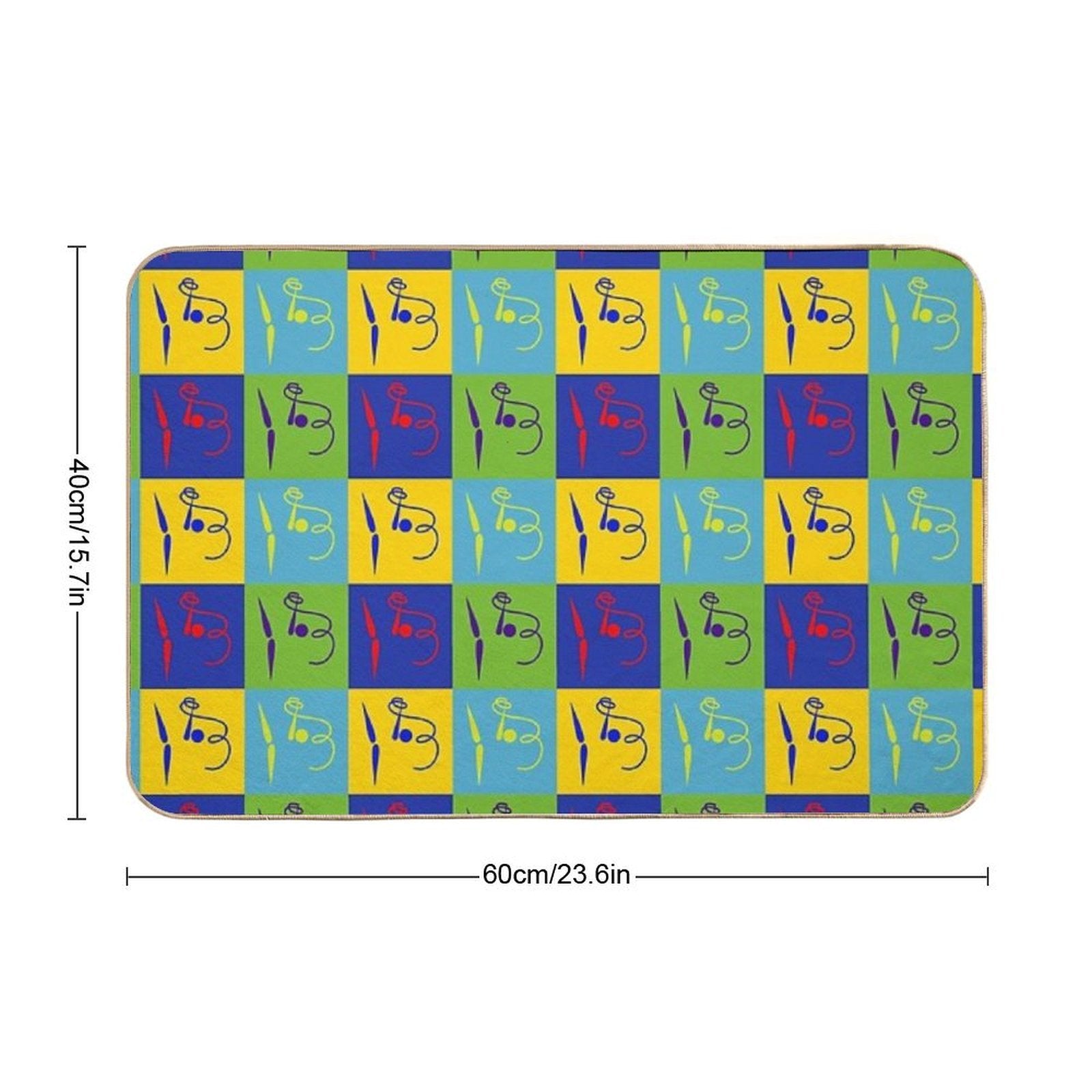 Olympic Sports Series Classic Colored Art Gymnastics  Versatile Bath Mat