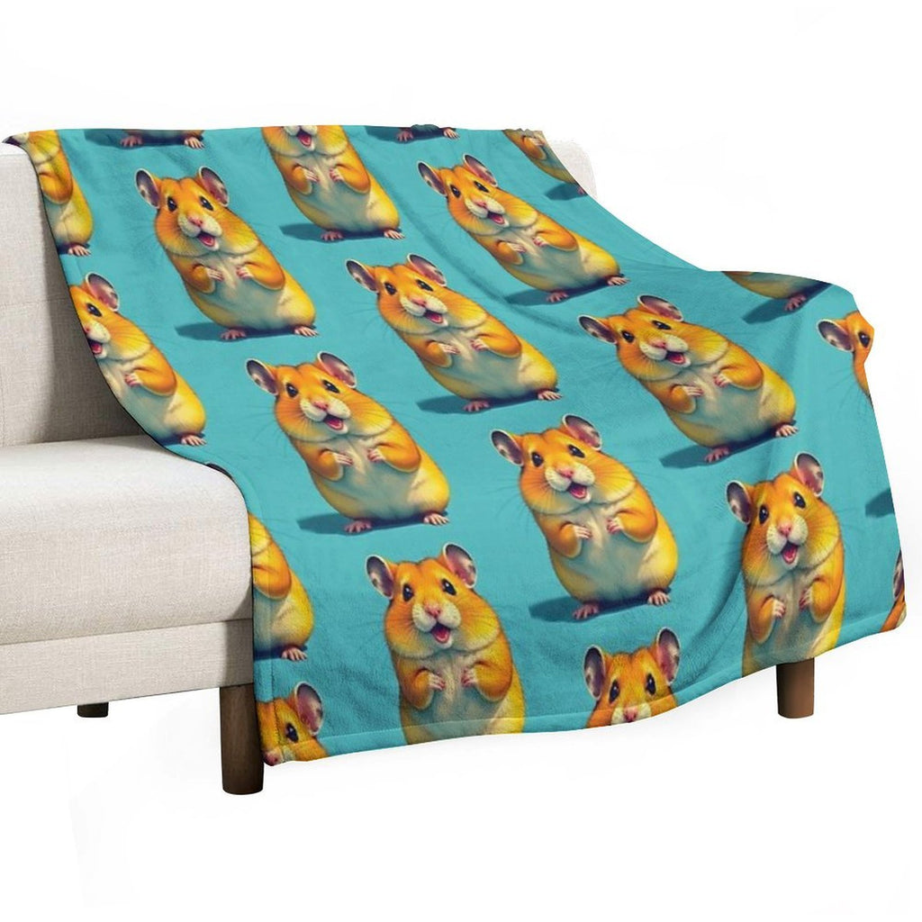 Cute Hamster Easy Care Throw Blanket