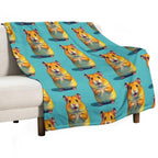 Cute Hamster Easy Care Throw Blanket