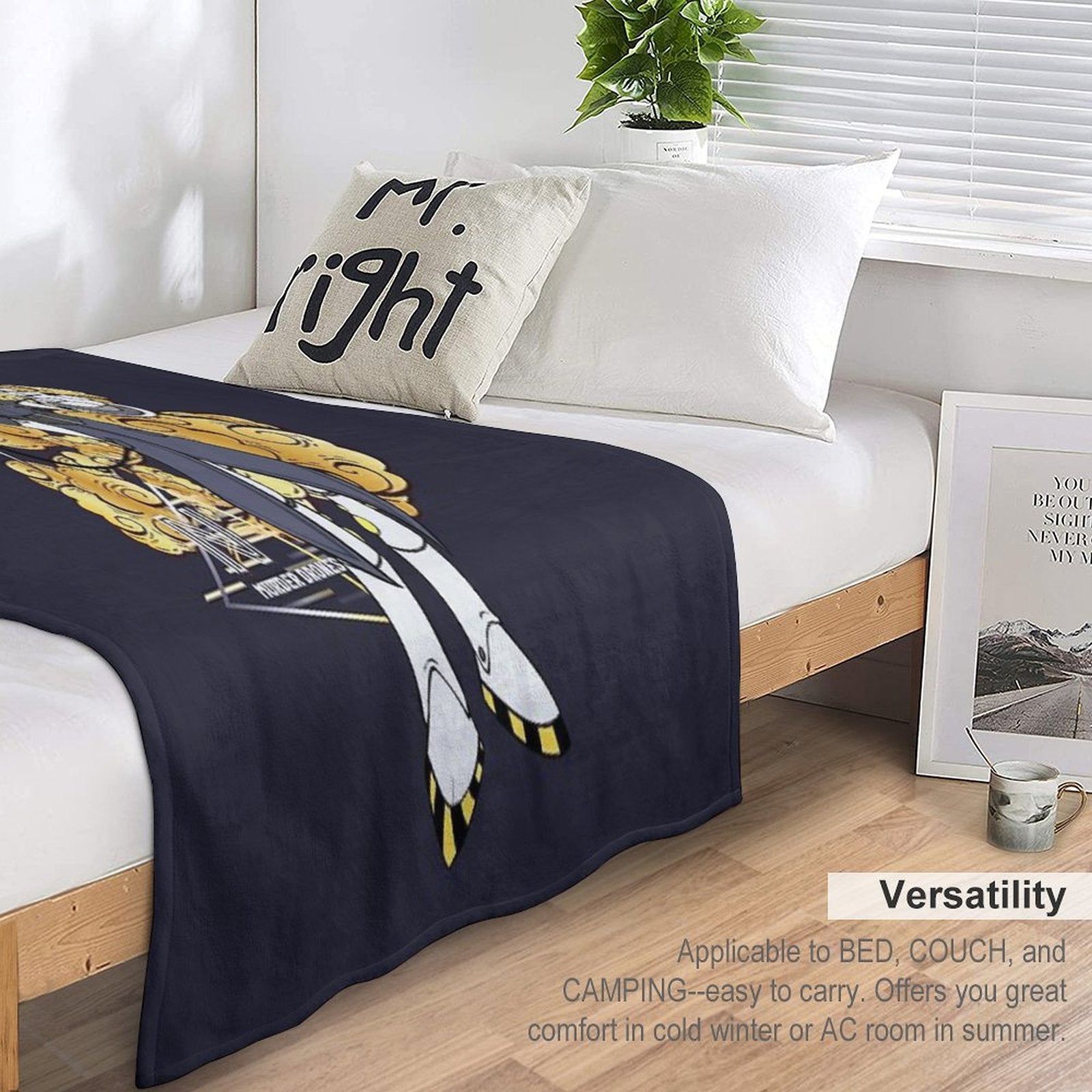 Murder Drones Retro Serial Designation N Shrink-resistant Throw Blanket