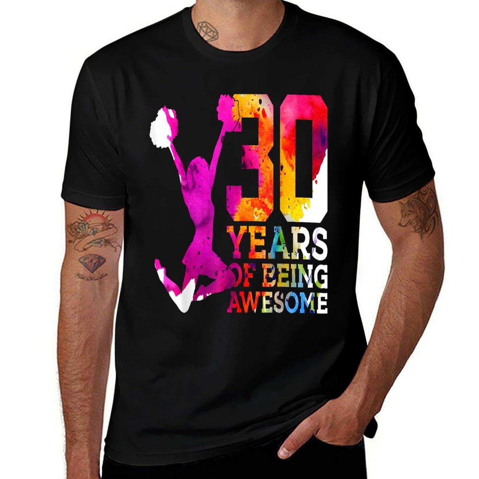 30 YEARS OF BEING AWESOME CHEERLEADER 30TH BIRTHDAY  Affordable Price T-Shirt