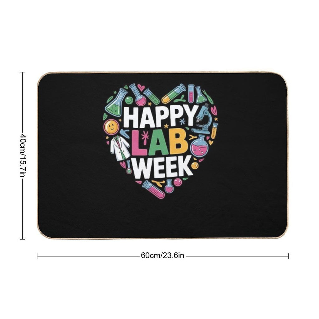 Happy Lab Week 2025 Medical Lab Tech Laboratory Technician  Dirt-Trapping Bath Mat