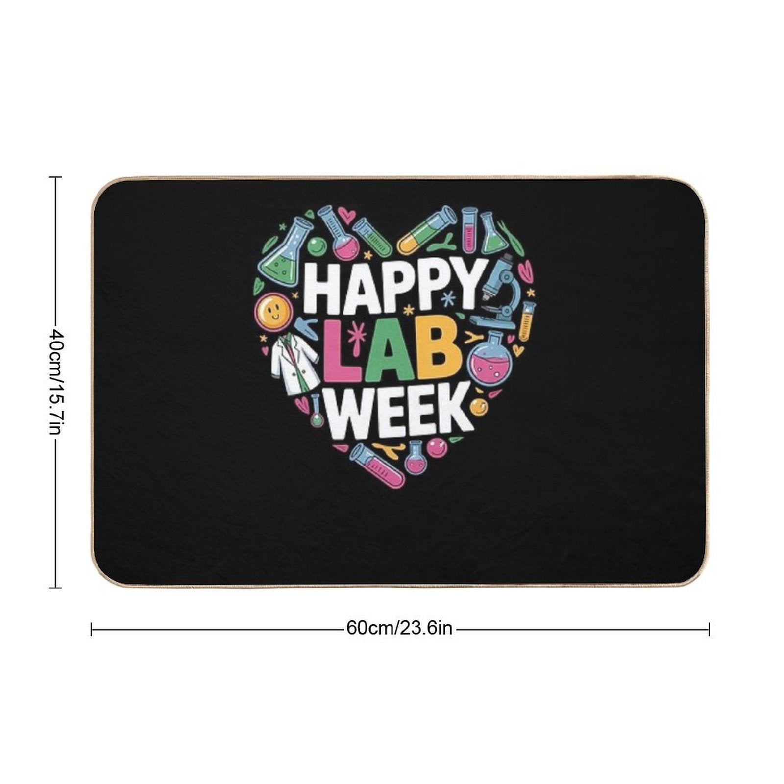 Happy Lab Week 2025 Medical Lab Tech Laboratory Technician  Dirt-Trapping Bath Mat