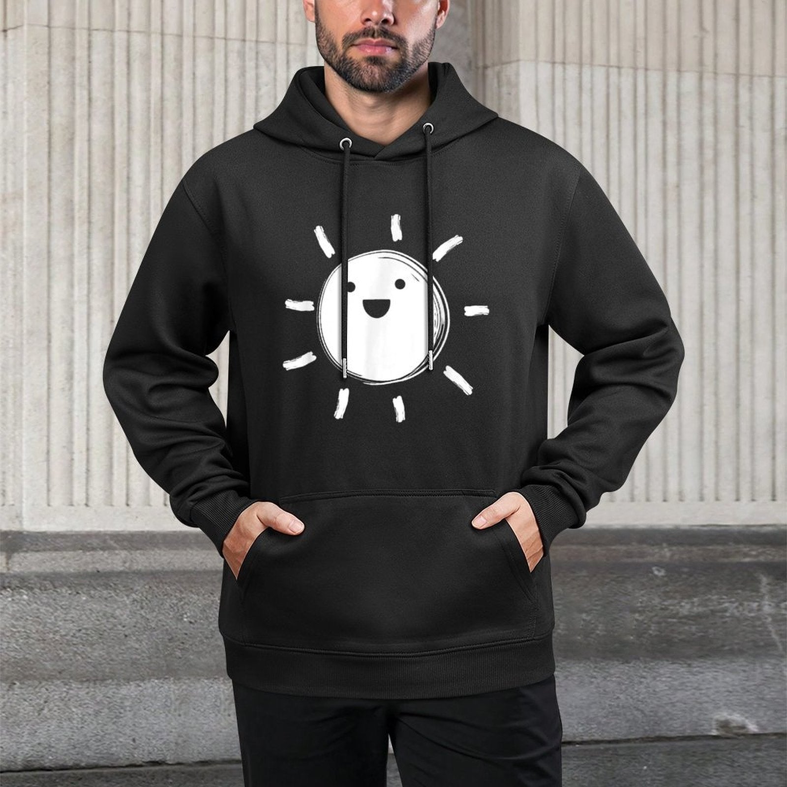 Smiling Sun Sunshine Happy Smile Kids Teachers Casual Wear Hoodie