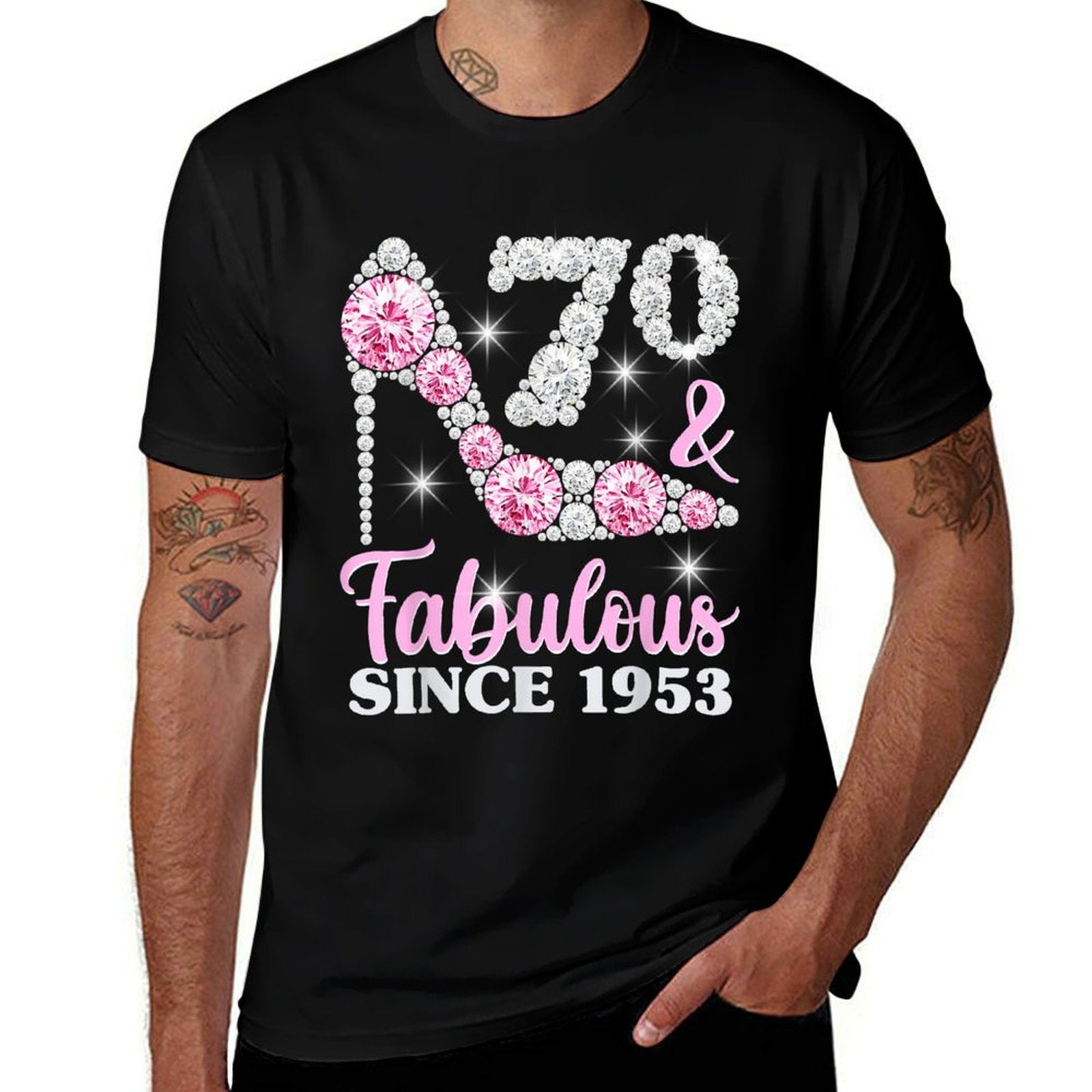 70th Birthdays For Women, 70 And Fabulous 1953 Heels  Summer-ready Fabric T-Shirt