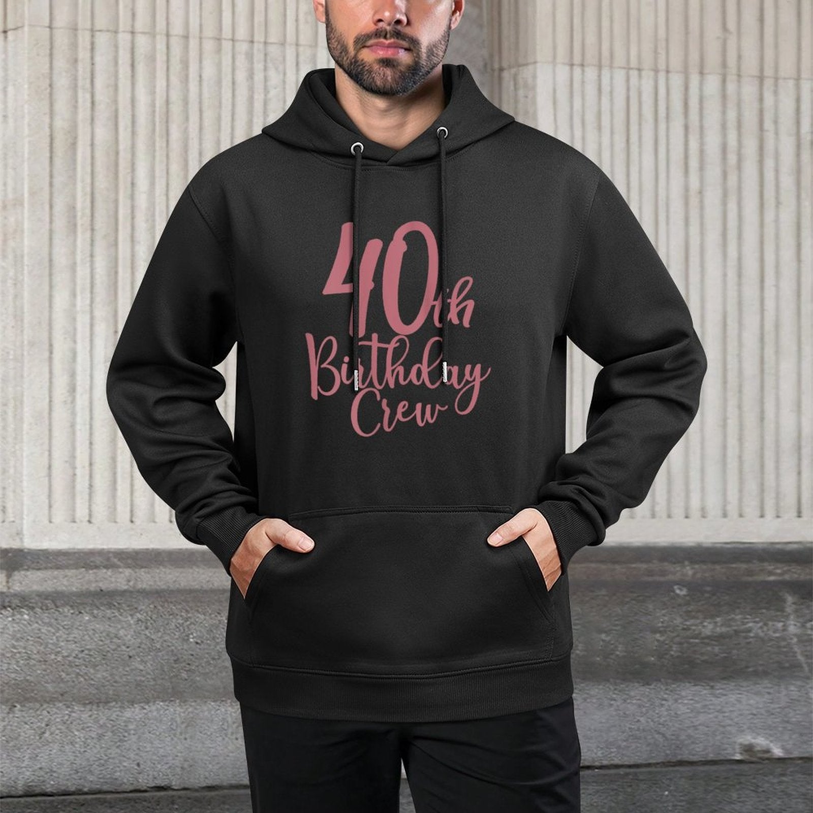 Womens 40th Birthday Crew, 40 Years Old Women Matching Group Party Relaxed Fit Hoodie