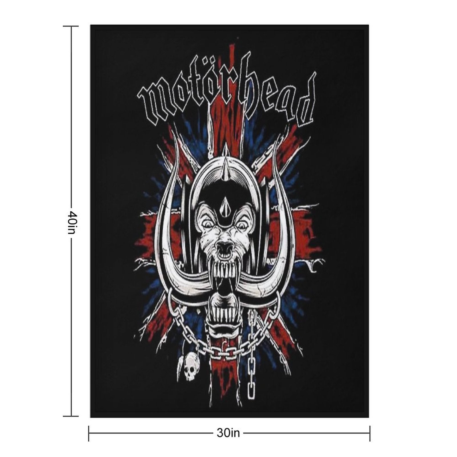 Motorhead UK Rock Durable Throw Blanket