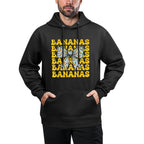 Retro Bananas Last Name Coquette Bow Women Girls Kids Relaxed Fit Hoodie