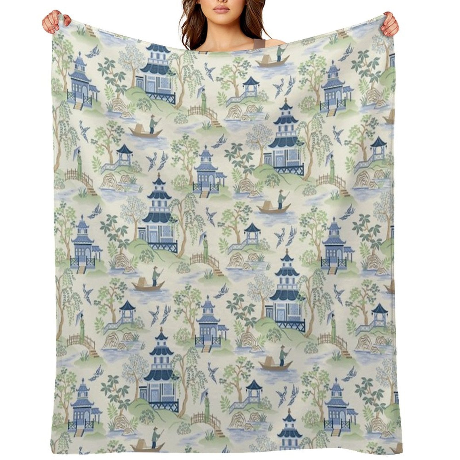 Chinoiserie Versatility Throw Blanket