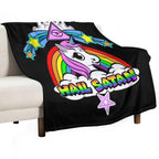 HAIL SATAN Machine-washable Throw Blanket