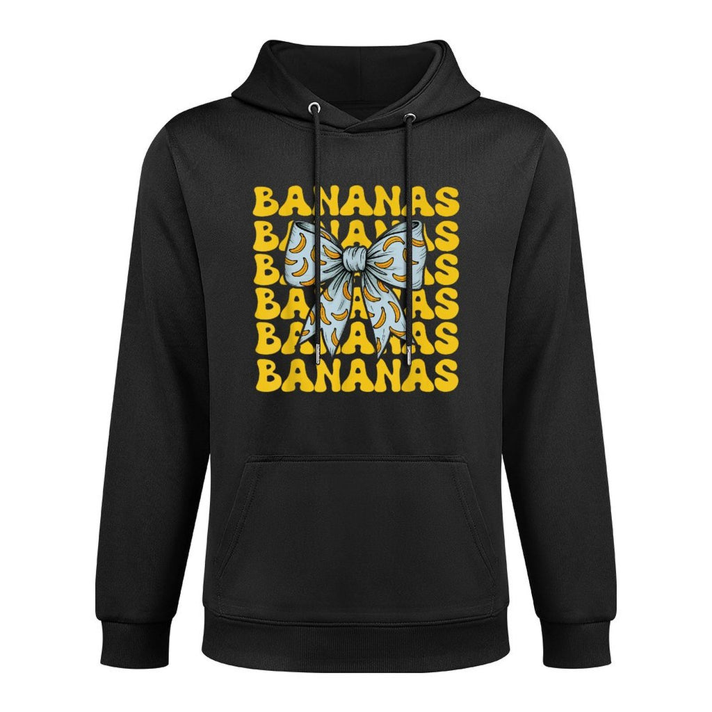 Retro Bananas Last Name Coquette Bow Women Girls Kids Relaxed Fit Hoodie