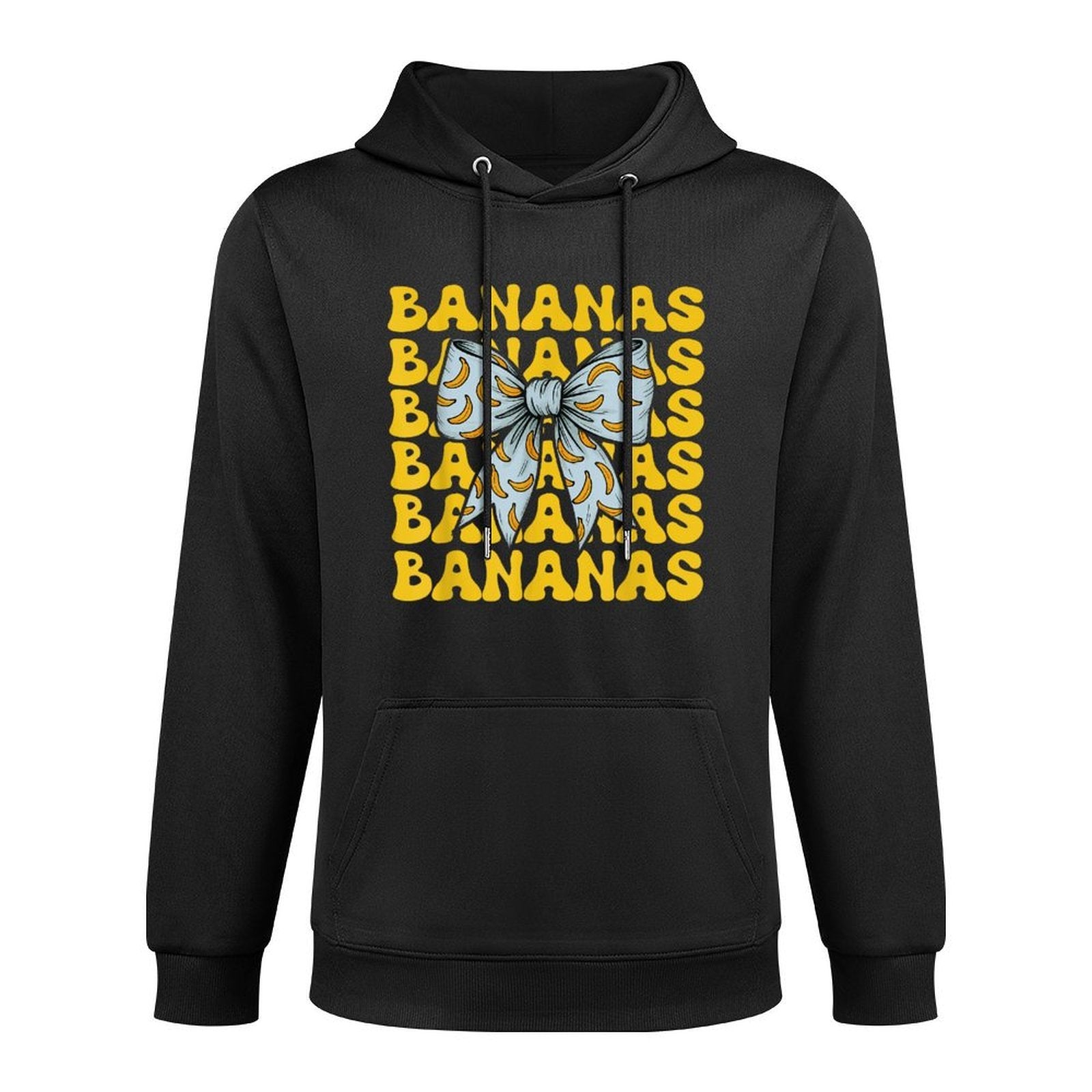 Retro Bananas Last Name Coquette Bow Women Girls Kids Relaxed Fit Hoodie
