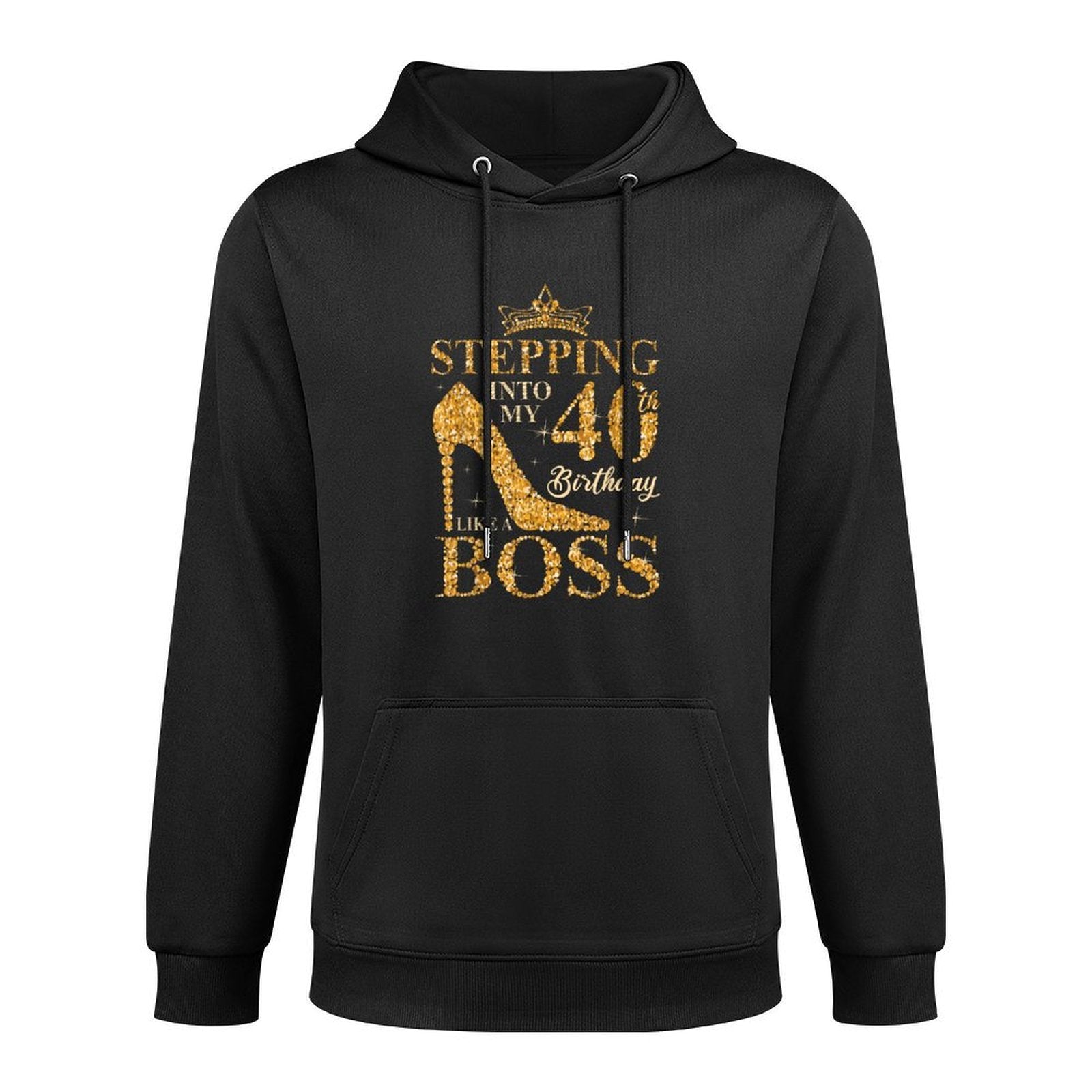 Stepping Into My 40th Birthday Like A Boss 40th B-Day Party Kangaroo Pocket Hoodie