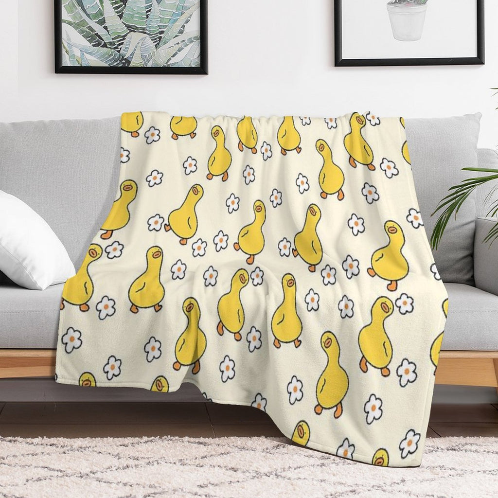 Cute Duck Pattern Perfect For Duck Owners Anti-pilling Throw Blanket